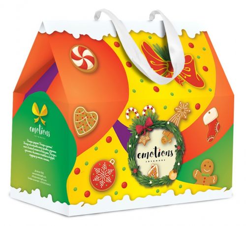 Small Christmas cardboard box with handles Emotions Joy & More 