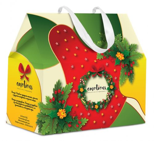 Коледна картонена кутия Emotions Festivity&More - 22cm / 12cm / 20cm