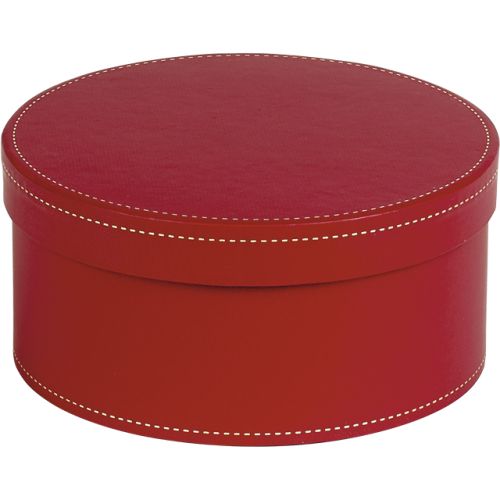 Round red cardboard box