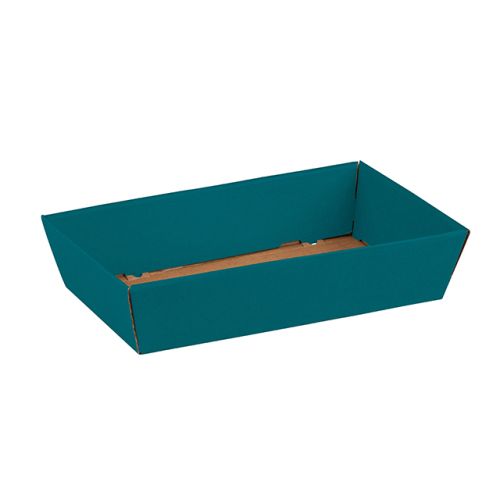 Tray cardboard kraft-rectangular, blue