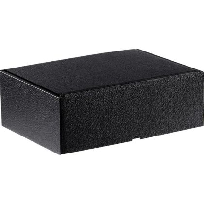Rectangular cardboard box in black color, 25.0x18.5x9.5 cm, CPV001S-K