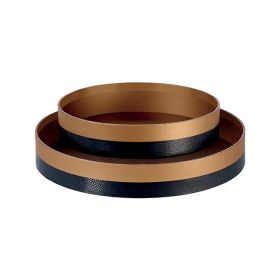 Tray Round Cardboard, copper/black, UV Printing D20,4x3,2cm, PC195MK