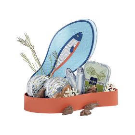 Box Cardboard Fish shape Fish/Blue 26x11,5x4,3 cm, MO136S