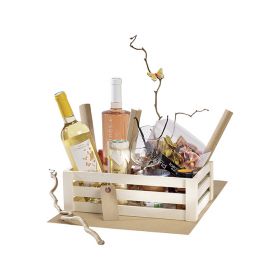 Rectangular wood tray 34,5x21,5x10,5cm, J828