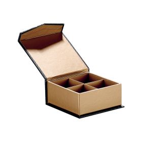 Box chocolate square box 7 rows copper / black / UV Printing with magnetic closure 26,5x26,5x3,3cm, PC190EK