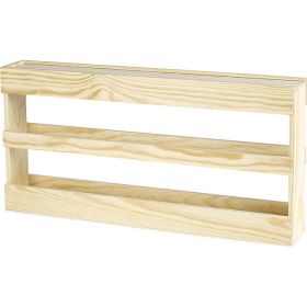 Box Pinewood 8 Beer Bottles 33cl Long Neck Int.Dim, 49.5x6.3x24 cm, GB001-LN8P