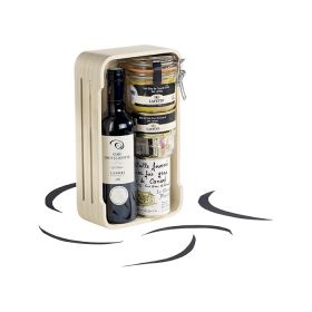 Rectangular wood tray with round corners 35x21x7cm, B119M