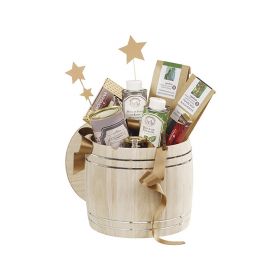 Дървен цилиндричен съд буре D22,5x20cm, B080G