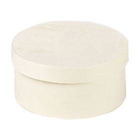 Box wood round nature, D11.5x5 cm, B097S