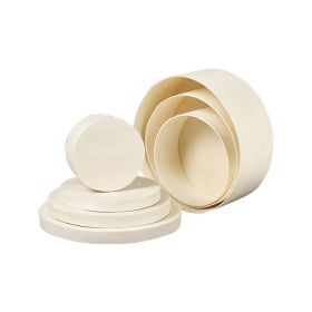 Box wood round nature, D11.5x5 cm, B097S
