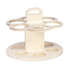Beer Holder Wood Round with  handle 6 Cans 44cl D28,8x19,1 cm, GB006C44