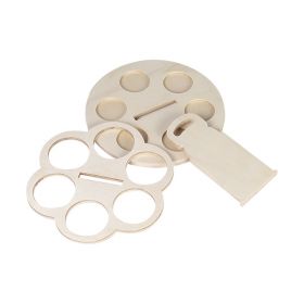 Beer Holder Wood Round with  handle 6 Cans 44cl D28,8x19,1 cm, GB006C44