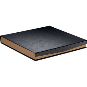 Box chocolate square box 7 rows copper / black / UV Printing with magnetic closure 26,5x26,5x3,3cm, PC190EK