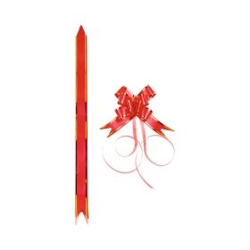 Knot to pull red / gold color - pack of 10 pieces, 2.3x42 cm, ACC20R