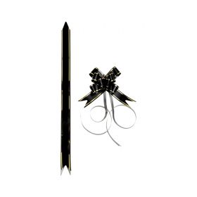 Knot to pull black /gold color - pack of 10 pieces, 2.3x42 cm, ACC20K