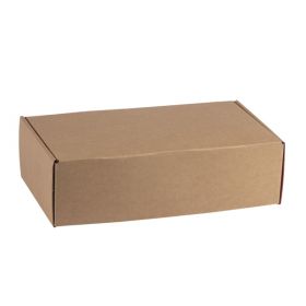 Cardboard rectangular box, kraft and gray, 33x18.5x9.5 cm, CV507PG