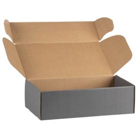 Cardboard rectangular box, kraft and gray, 33x18.5x9.5 cm, CV507PG