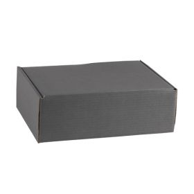 Cardboard rectangular box, kraft and gray, 34.2x25x11.5 cm, CV507MG