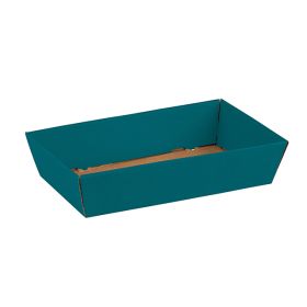 Tray cardboard kraft-rectangular, blue