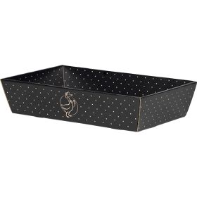 Rectangular cardboard tray kraft/black with duck, 34 x 21 x 7.3cm, CV529M-CD
