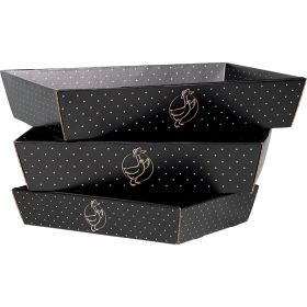 Rectangular cardboard tray kraft/black with duck, 34 x 21 x 7.3cm, CV529M-CD