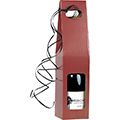 Gift box for 1 bottle of wine, Bordeaux/kraft, 9x9x40 cm, GV023-1BR