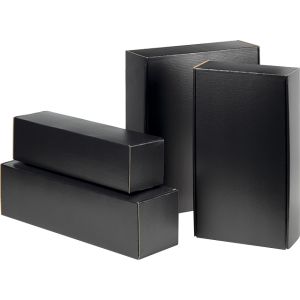 Box wine cardboard kraft/black 1 magnum;  11 x 11 x 39 cm, GV011-1MK