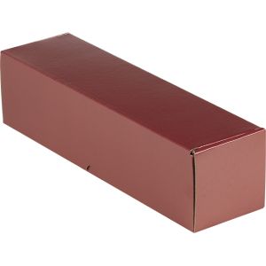 Box wine cardboard kraft/burgundy 1 bottle  9 x 9 x 34 cm, GV008-1BK