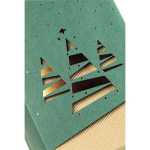 Box cardboard sleeve black/gold hot foil stamping Christmas presents, Dimensions in cm : 16 x 16 x 26, CP170P