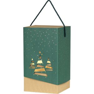Box cardboard sleeve black/gold hot foil stamping Christmas presents, Dimensions in cm : 16 x 16 x 26, CP170P