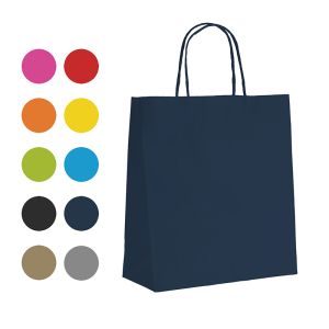 Kraft paper bag, smooth, pink, 25x10x32 cm, SWK029-RO