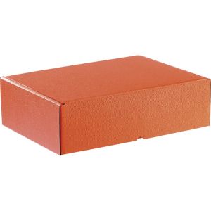 Rectangular cardboard box in orange color, 34.2 x 25.0 x 10.5 cm, CPV007M-O