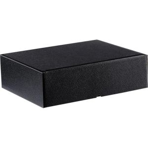 Rectangular cardboard box in black color, 34.2 x 25.0 x 10.5 cm, CPV001M-K