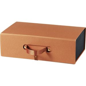 Rectangular cardboard box "HAVANA" with magnetic closure in brown color, 37.3x26.5x12.5 cm, CP300G-HA