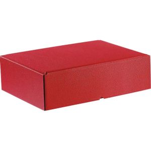 Rectangular cardboard box in red color "RED CARPET", 25.0x18.5x9.5 cm, CPV002S-TR