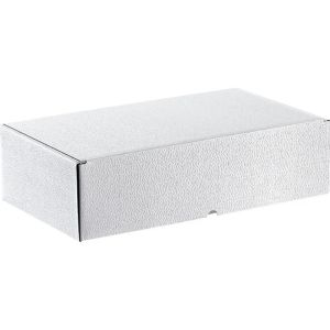 Rectangular cardboard box in white color, 33.0x18.5x9.5 cm, CPV003P-W